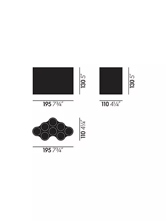 VITRA | Vase "Nuage" S (Alu / Azul acero) 13cm | dunkelgrün